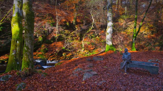 Statue de Robert Burns, Aberfeldy, Écosse.