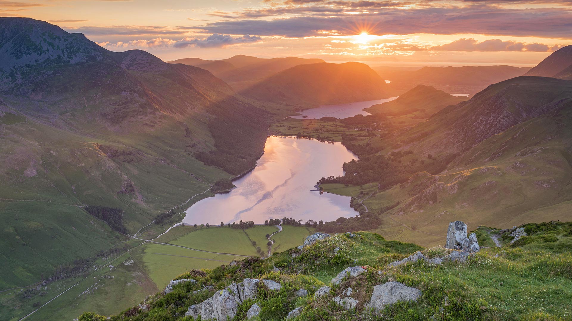 Sunset over Buttermere, Lake District, Cumbria - Bing Gallery