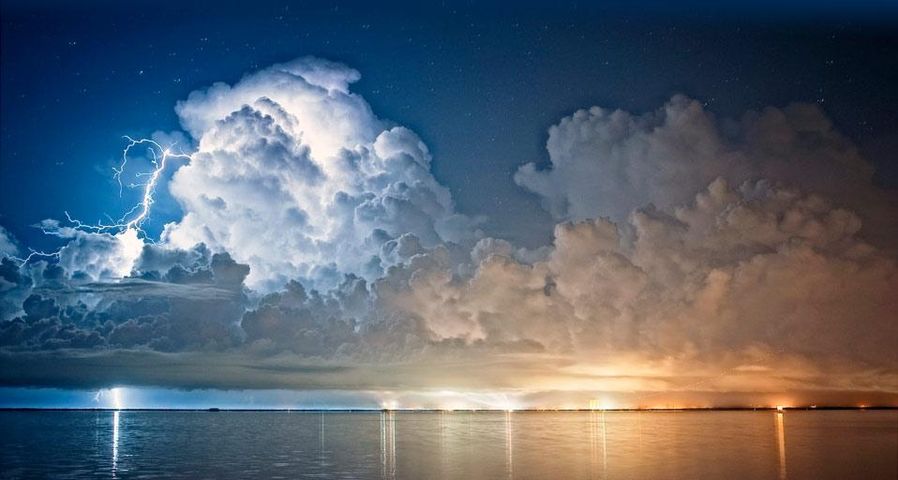 Lightning strike, Cape Canaveral, Florida