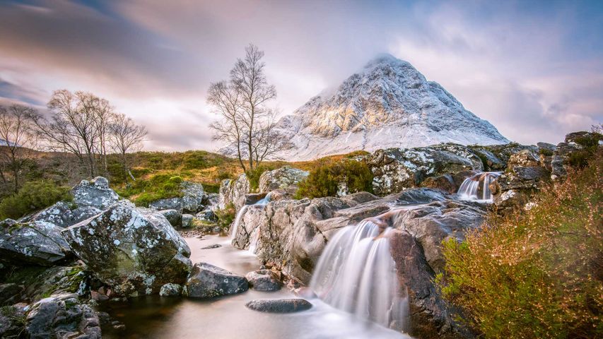 View of Buachaille Etive Mor in the Scottish Highlands 
