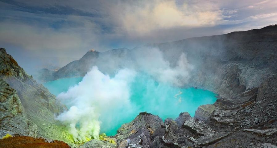 One of the dozens of currently active volcanoes in Java, Indonesia