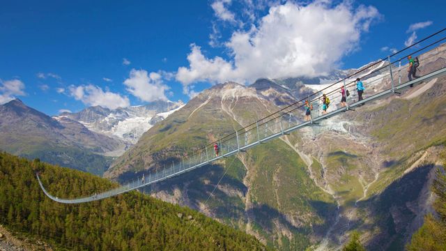 「チャールス・クオーネン吊り橋」スイス, ヴァリス州
