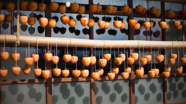 干し柿, 山梨県 南都留郡 富士河口湖町