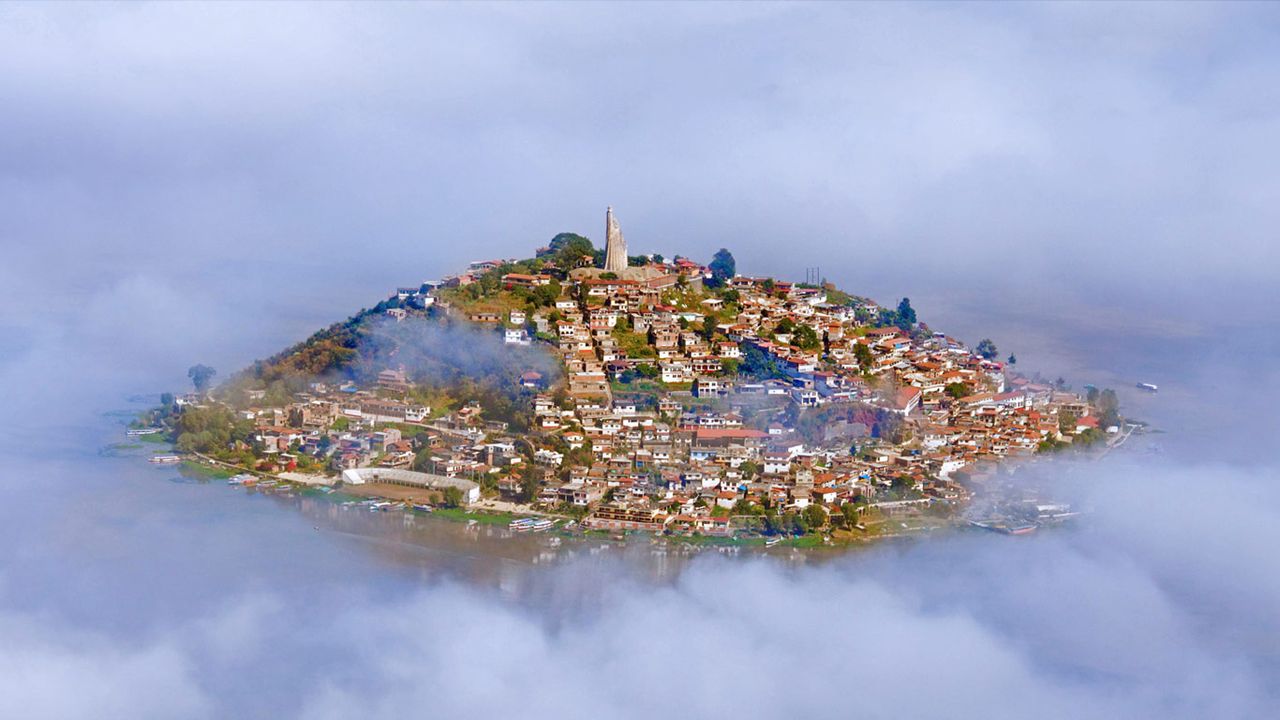 Insel Janitzio im Pátzcuaro-See, Bundesstaat Michoacán, Mexiko