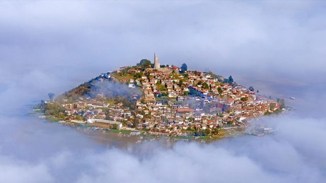 「ハニッツオ島」メキシコ, パツクアロ湖