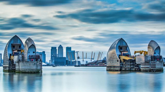 The Thames Barrier at London, England