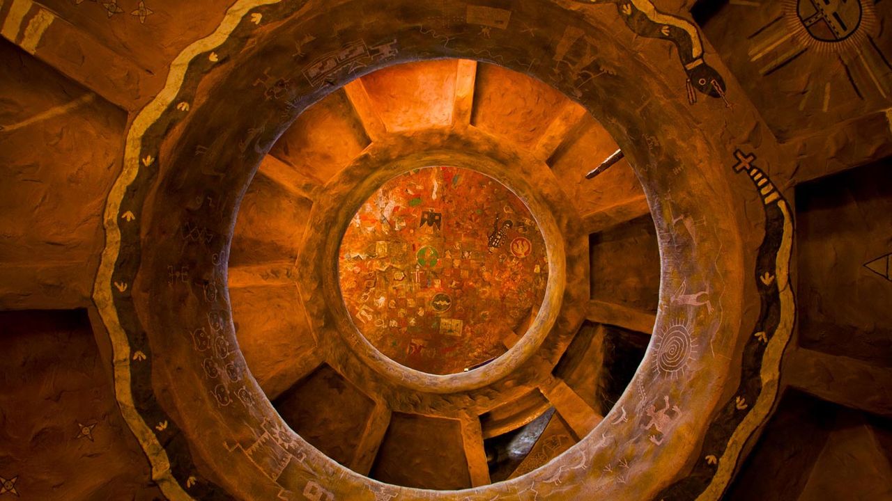 Deckengemälde im Desert View Watchtower, Grand-Canyon-Nationalpark, Arizona, USA 