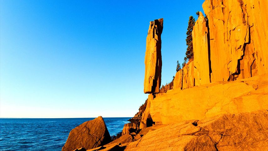 The Balancing Rock, Long Island Nova Scotia, Canada
