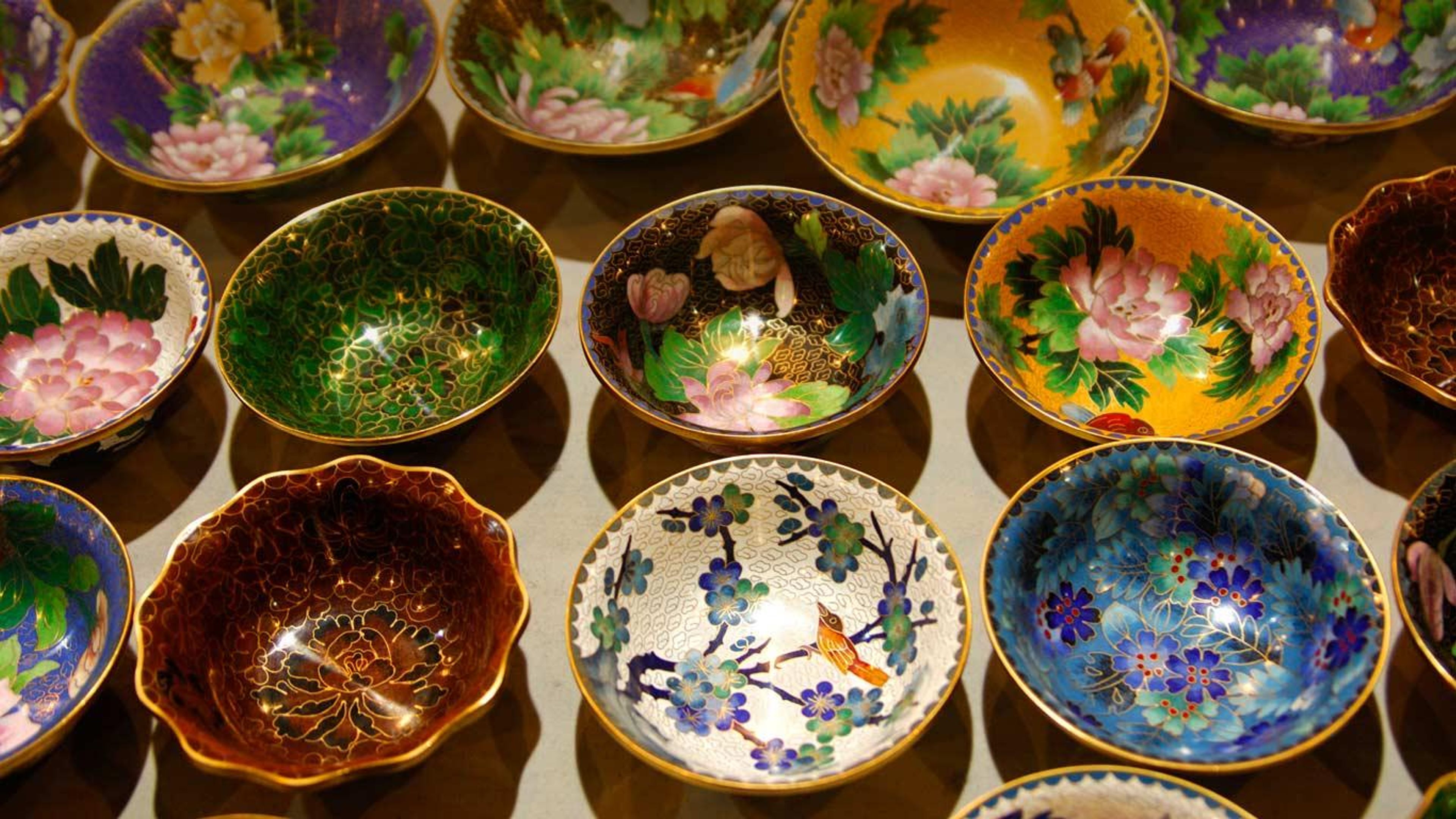 中国美術 景泰藍　玉石　盆栽　翡翠　砡造　花　お花　造花　古七宝　七宝 2セット 中国美術 景泰藍 玉石 盆栽 翡翠 砡造 花 お花 造花 古七宝 七宝