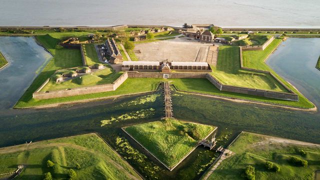 Tilbury Fort, Essex, on the north bank of the River Thames