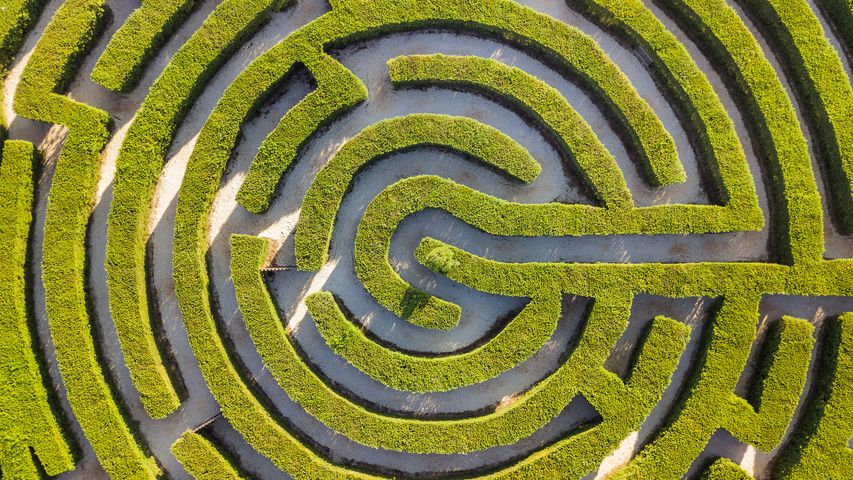 Hedge maze in Cyherbia Botanical Park, Cyprus