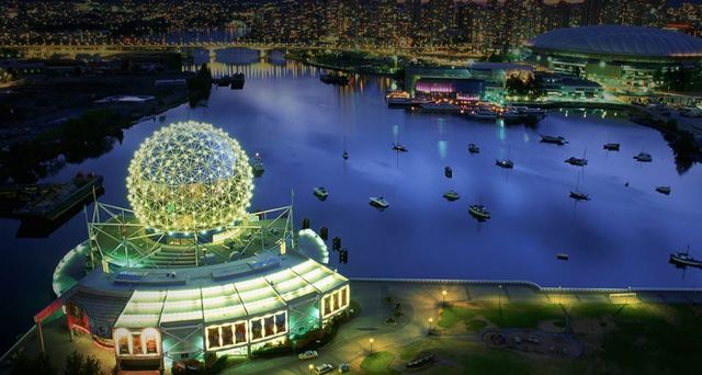 Vancouver, British Columbia, Canada at dusk