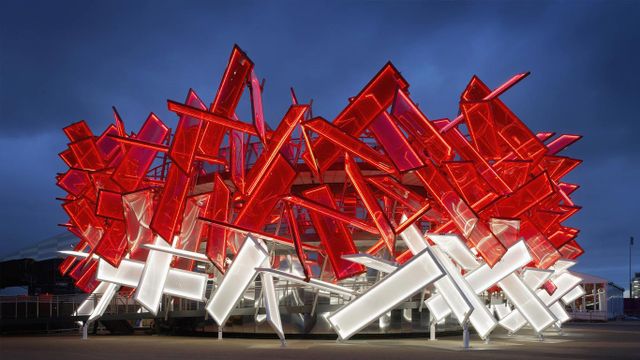 2012年伦敦可口可乐节奏空间，建筑师：Asif Khan & Pernilla Ohrstedt