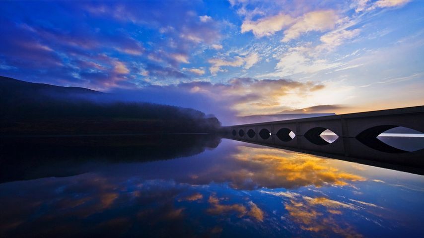 Early morning at Ladybower Reservoir in Peak District National Park