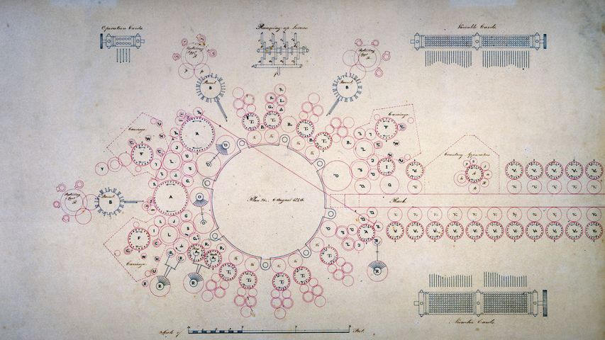 Le design de la machine analytique de Charles Babbage