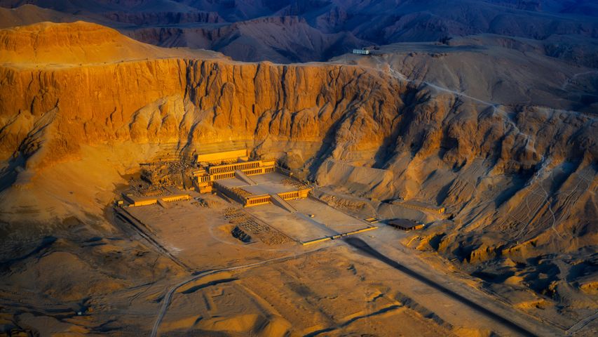 Aerial view of the Temple of Hatshepsut near Luxor, Egypt