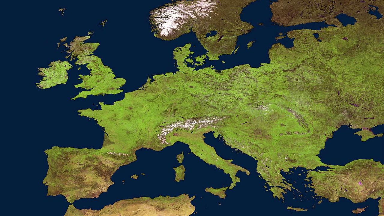 Printemps en Europe (© European Space Agency