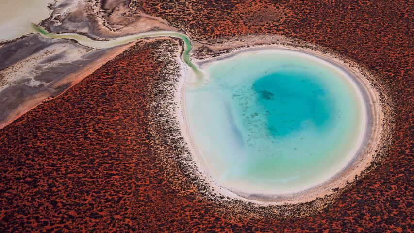 Red dunes, blue lagoons