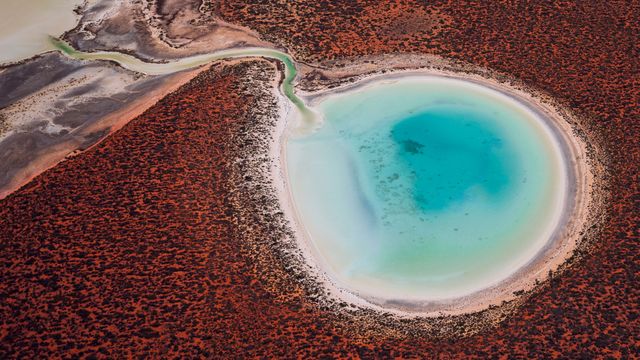 Red dunes, blue lagoons