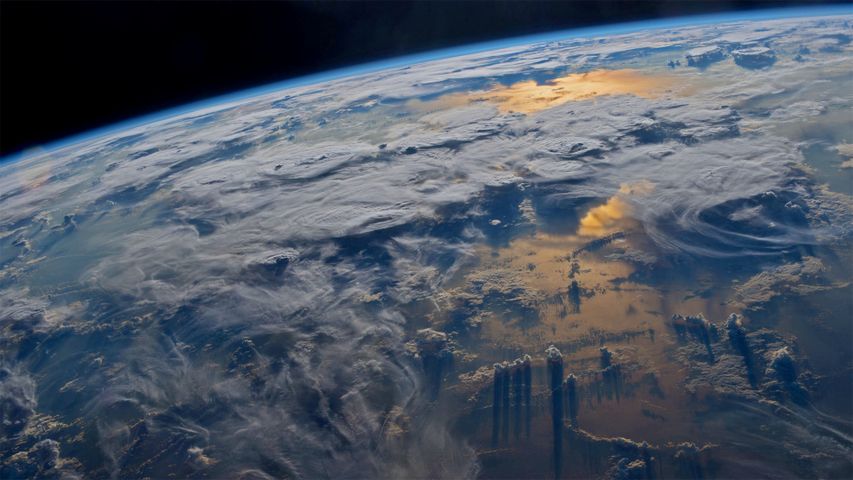 Die Erde von der Internationalen Raumstation aus fotografiert von Astronaut Jeff Williams
