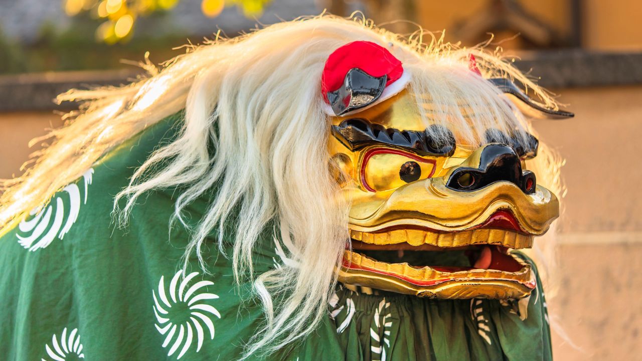 新年の獅子舞