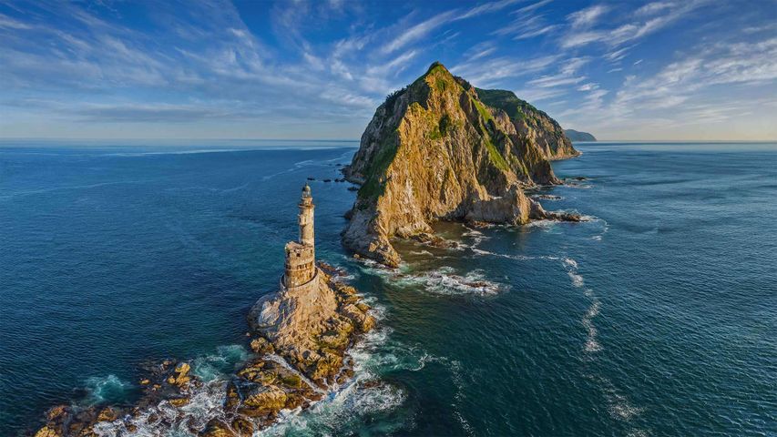 Lighthouse at Cape Aniva, Sakhalin, Russia