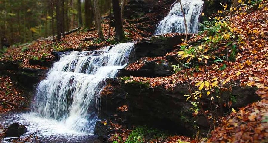 Gunn Brook Falls in the Pioneer Valley region of Massachusetts