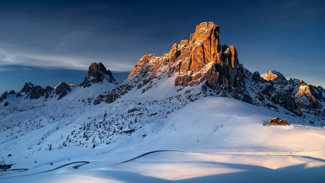 Pico Ra Gusela en el Paso Giau, cerca de Cortina d’Ampezzo, Italia