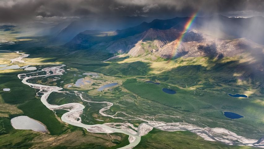 Confluência de Easter Creek e Killik River, Parque Nacional e Reserva Portas do Ártico, Alasca, EUA