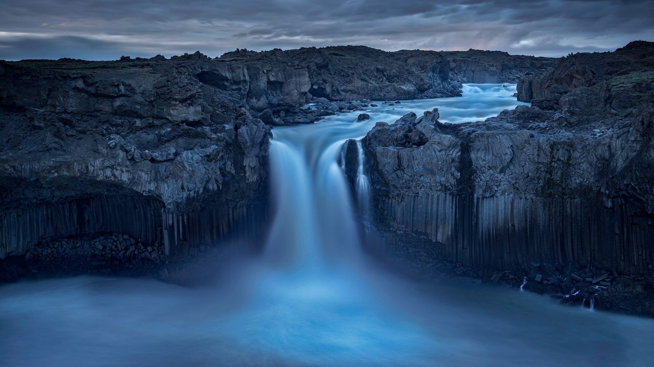 Aldeyjarfoss waterfall, Highlands of Iceland