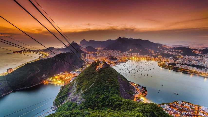 Blick vom Zuckerhut auf Rio De Janeiro, Brasilien 