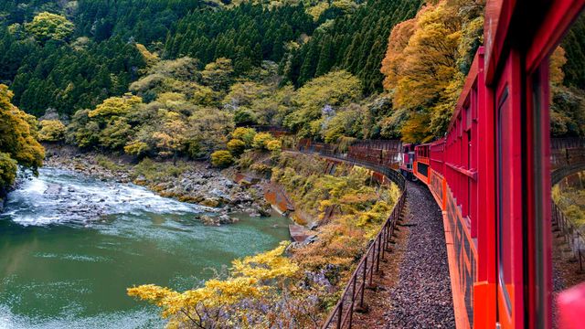 「嵯峨野観光鉄道」京都, 嵐山