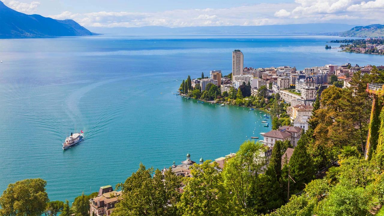 Montreux am Genfersee in der Schweiz