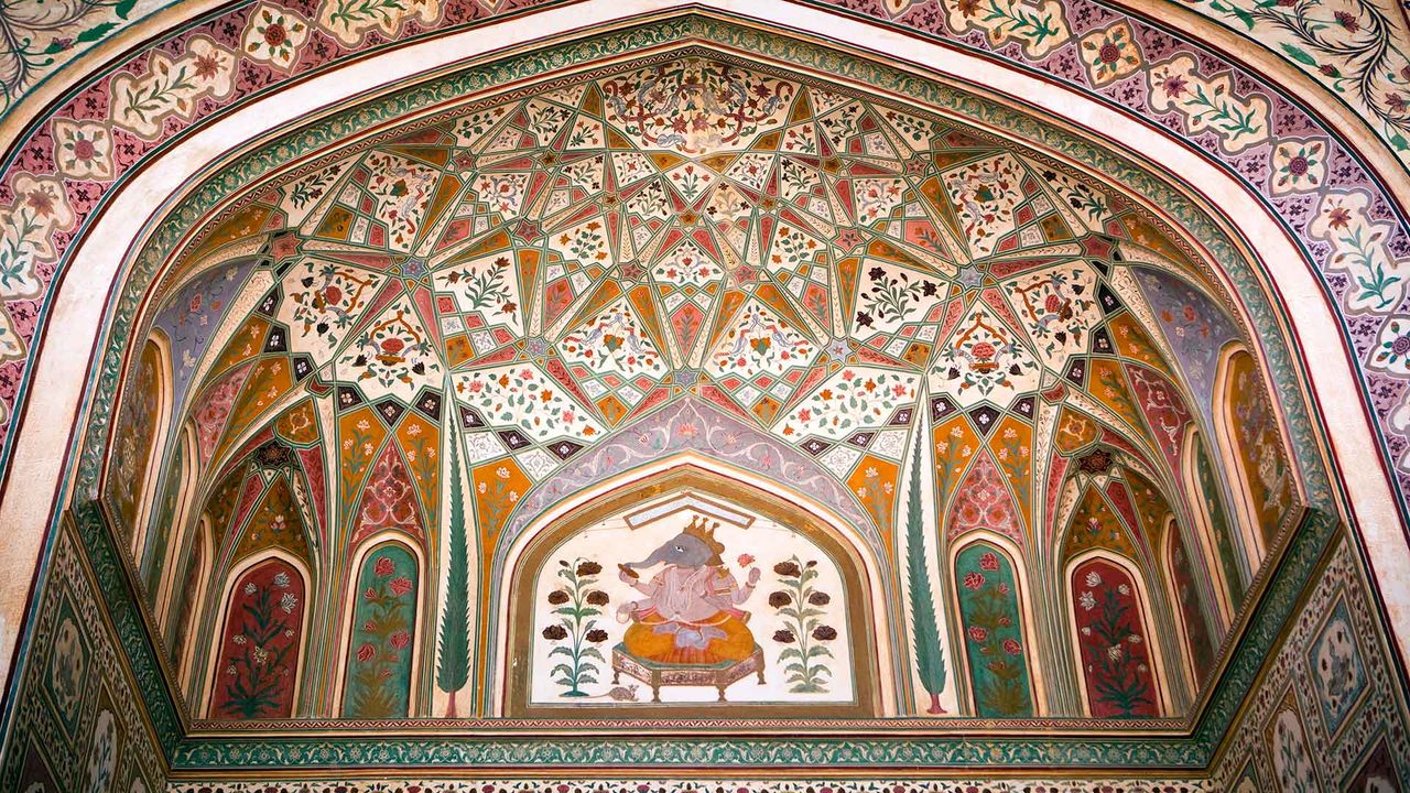 Ganesh Pol, Ganesh Gate, in Amber Palace, near Jaipur