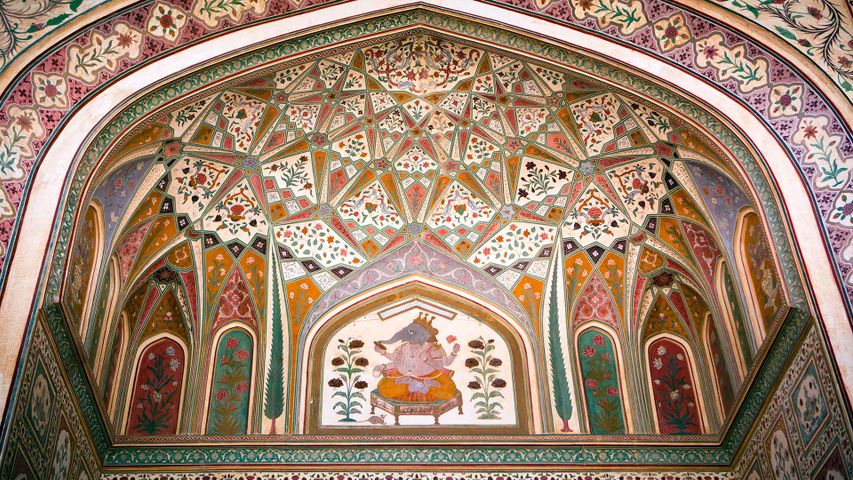 Ganesh Pol, Ganesh Gate, in Amber Palace, near Jaipur