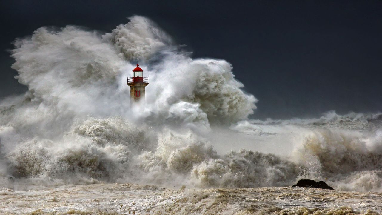 Farolim de Felgueiras, Leuchtturm in Porto, Portugal 