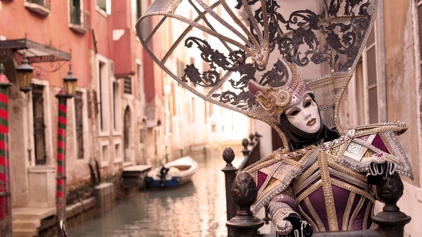 Maschera al Carnevale di Venezia, Veneto, Italia