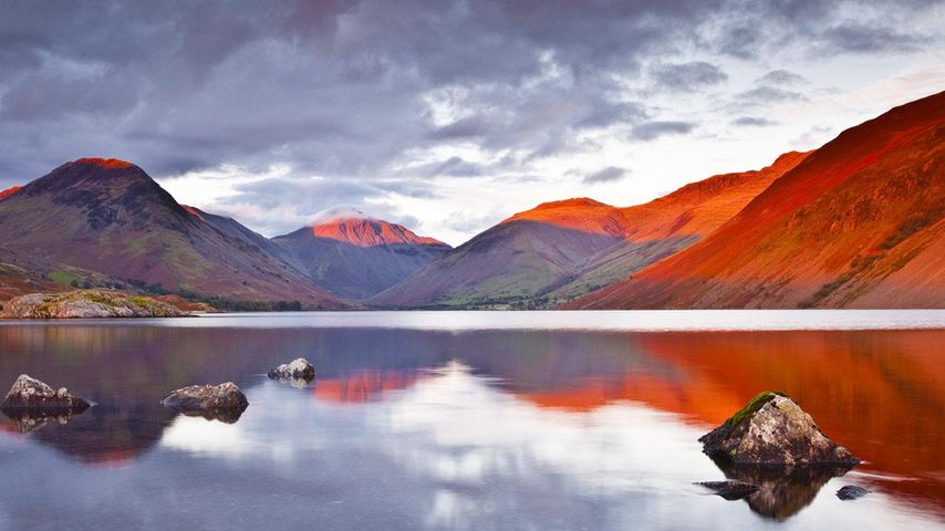 Scafell range across Wast Water, Lake District National Park, Cumbria, England