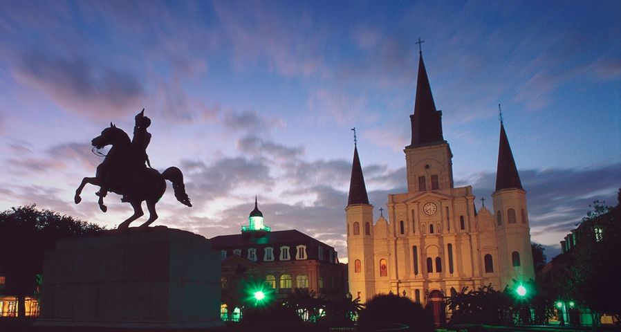 Der Jackson Square ist das Zentrum von New Orleans, Louisiana