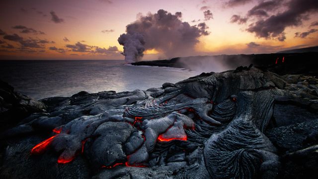 Kilauea erupting, Hawai’i Volcanoes National Park