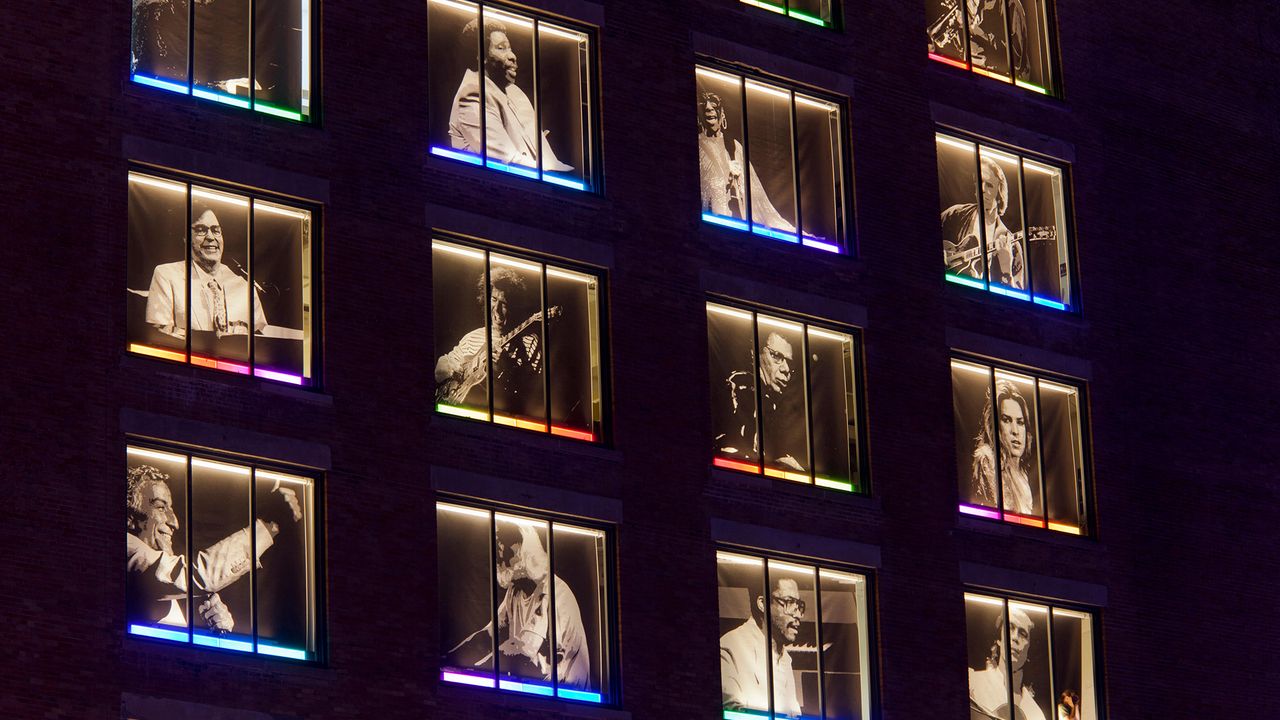 The exterior wall of Maison du Festival in Quartier des Spectacles, Montreal