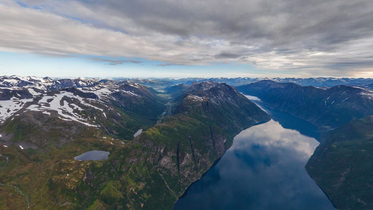 Fjords near Hellesylt, Norway 