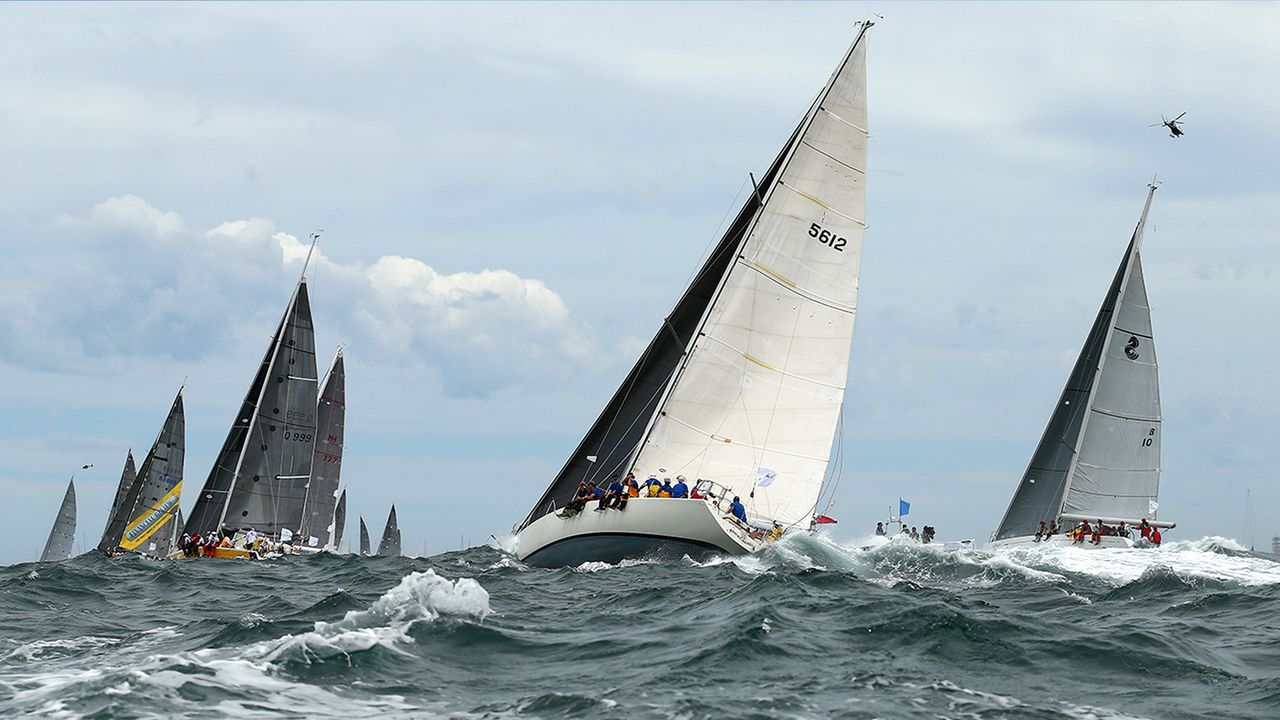 Abracadabra races during the 2015 Sydney to Hobart in Sydney, Australia