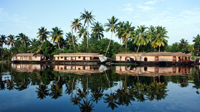 Houseboats in Alappuzha, Kerala, India