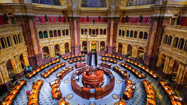 Main Reading Room of the Library of Congress, Washington, DC 