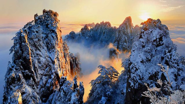 【今日大雪】黄山风景区,安徽省