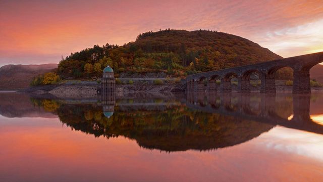 Craig Goch Dam in the Elan Valley of Wales