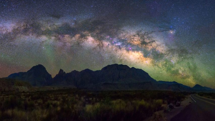 大弯国家公园上空的银河，得克萨斯州，美国