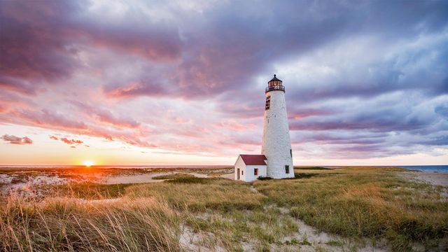 Great Point Light on Nantucket Island, United States