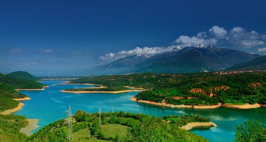 Lake Spilje, an artificial lake near the town of Debar, Macedonia